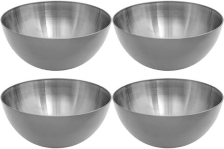 Set van 10x stuks - Slakommetjes/schaaltjes - rvs metaal - D19 cm