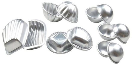 Set Van 12 Stuks Badzout Bal Bakvorm Explosie Bal Ijs Bakvorm Aluminiumlegering Set Bakvorm