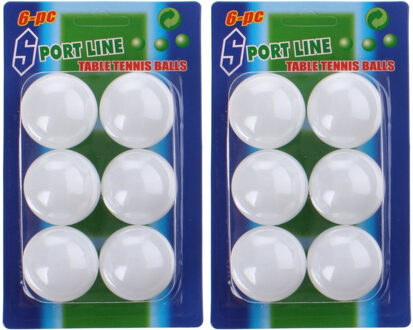 Set van 12 stuks witte tafeltennis balletjes 40 mm - Tafeltennisballen