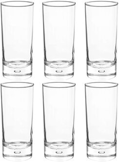 Set van 12x stuks longdrink glazen Georgi 290 ml van glas - Longdrinkglazen Transparant