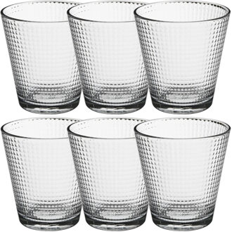 Set van 12x stuks water/sap glazen Benit 250 ml van glas - Drinkglazen Transparant