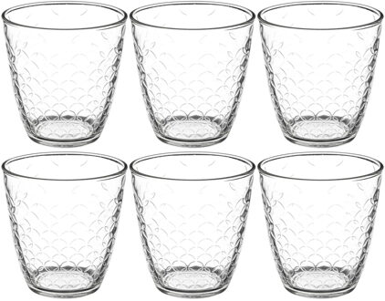 Set van 12x stuks water/sap glazen Rome 250 ml van glas - Drinkglazen Transparant