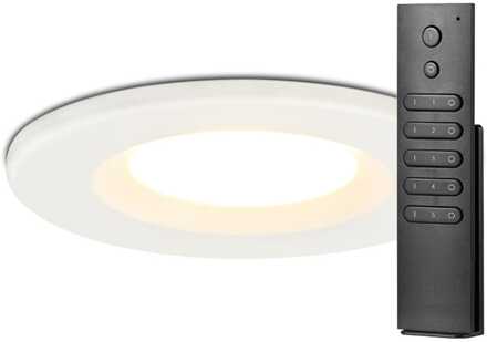 Set van 18 stuks dimbare LED inbouwspots wit Venezia 6 Watt 2700K IP65 incl. afstandsbediening