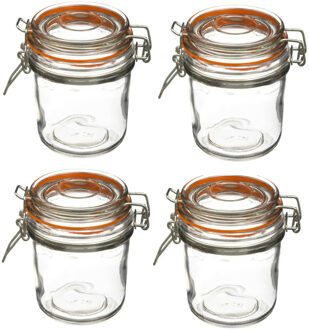 Set van 18x weckpotjes/voorraadpotjes 0,33L glas met beugelsluiting