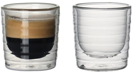 Set Van 2 150 Ml Dubbele Muur Layed Geïsoleerde Hittebestendige Koffie Kopjes Set Voor Espresso Latte Drankjes Cup Van koffie 5.1 Oz