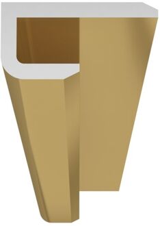 Set Van 2 Afwerkingsprofielen In Geborsteld Goud Aluminium Voor Wandpanelen - 10x5x2100 Mm