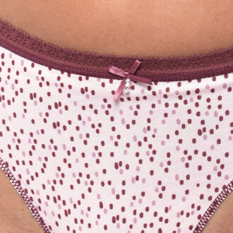 Set van 2 Coquettes Katoenen Strings 1030787 voor dames Bordeaux - S/M