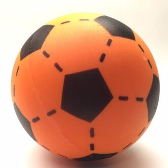 Set van 2 foam softbal voetballen oranje 20 cm - Zachte speelgoed voetbal