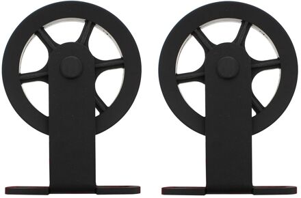 Set van 2 hangrollen Wheel Top 170 mm mat zwart