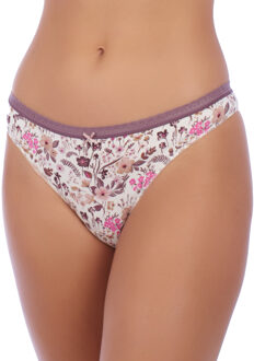 Set van 2 katoenen strings 1031248 Dames Violet - L/XL