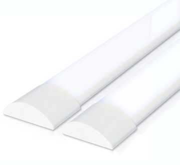 Set van 2 LED Batten 60cm - 20W 2400 lumen (120lm/W) - 6400K daglicht wit - Vervangt 160 Watt - Samsung SMD LED chips - Flikkervrij - IP20 Stofdicht - Onderbouwverlichting