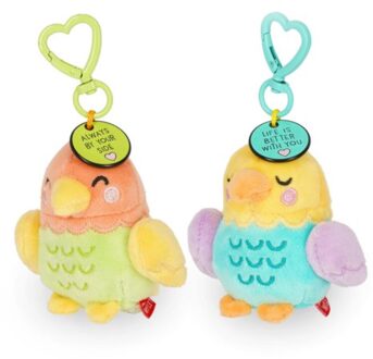 set van 2 sleutelhangers met knuffeltje - super soft! - tiny