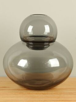 Set van 2 vazen grijs