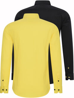 Set van 2 zakelijke overhemden Veelkleurig - 2XL