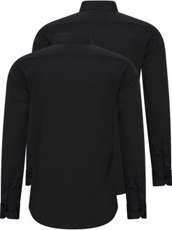 Set van 2 zakelijke overhemden Veelkleurig