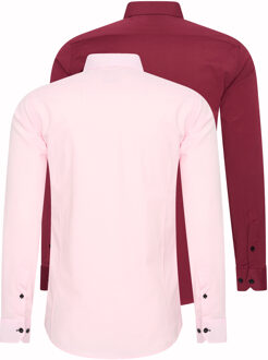 Set van 2 zakelijke overhemden Veelkleurig