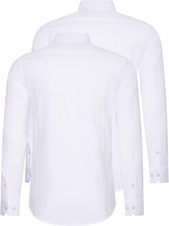 Set van 2 zakelijke overhemden Veelkleurig