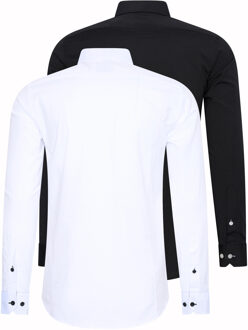 Set van 2 zakelijke overhemden Veelkleurig