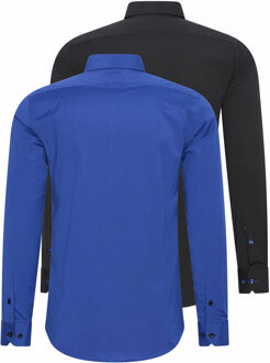 Set van 2 zakelijke overhemden Veelkleurig