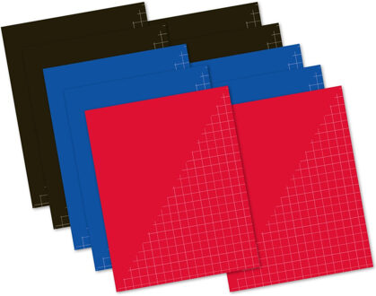 Set van 20x stuks A5 ruitjes wiskunde schriften 10 mm