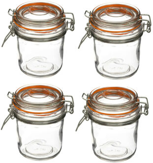 Set van 24x weckpotjes/voorraadpotjes 0,33L glas met beugelsluiting