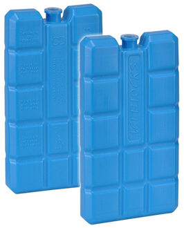 Set Van 2x Blauwe Koelelementen 200 Gram 8 X 15 X 2 Cm - Koelblokken/koelelementen Voor Koeltas/koelbox