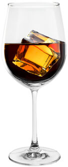 Set van 2x grote wijnglazen voor rode wijn 610 ml van glas Transparant