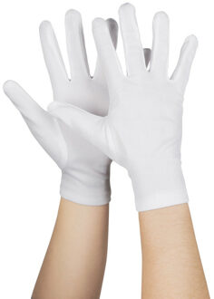 Set van 2x paar witte handschoenen goedkoop