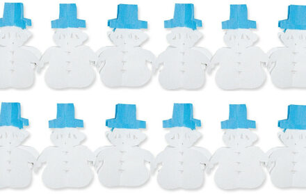 Set van 2x sneeuwpop versiering slinger