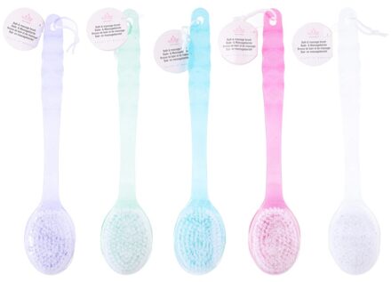Set van 2x stuks gekleurde badborstels / massageborstels 35 cm
