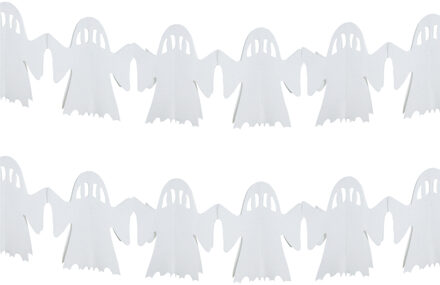 Set van 2x stuks halloween/Horror thema spoken/geesten slinger 4 meter van papier