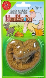 Set van 2x stuks honden nep drol/drollen poep fopartikelen 9 cm - Feestartikelen humor