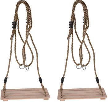 Set van 2x stuks houten schommels / kinderschommels 40 x 16 cm
