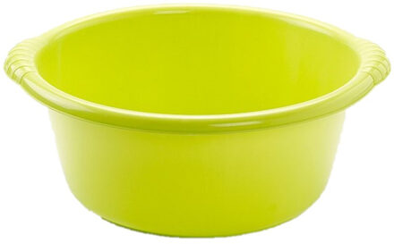 Set van 2x stuks kunststof teiltjes/afwasbakken rond 20 liter groen