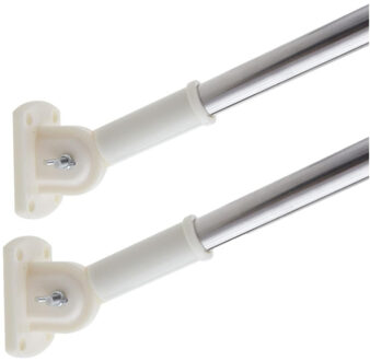 Set van 2x stuks kunststof vlaggenstokhouders / vlaggenhouders voor vlaggen van 25 mm