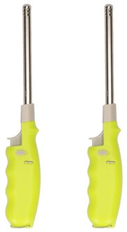 Set van 2x stuks lime groene gasaanstekers 25,5 cm - Aansteker