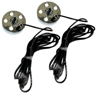 Set van 2x stuks mistmaker - rook machines met lampjes - in 3 kleuren - 5 x 4 cm