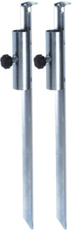 Set van 2x stuks parasolharingen metaal 49 cm
