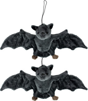 Set van 2x stuks pluche knuffel dieren Vleermuis van 36 cm