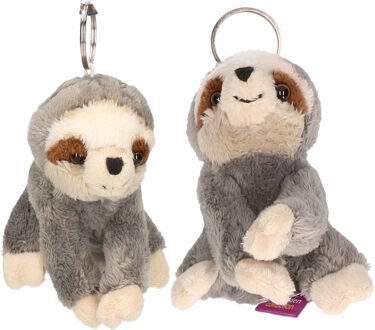 Set van 2x stuks pluche luiaard dieren sleutelhangers 10 cm - Cadeau artikelen