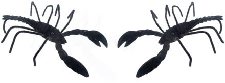 Set van 2x stuks zwarte horror decoratie kreeft 25 cm