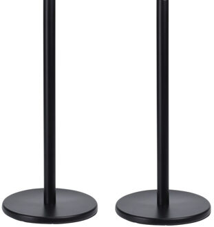 Set van 2x stuks zwarte keukenrol/keukenpapier houders ronde voe