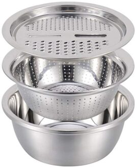 Set Van 3, Groentesnijder Keuken Multifunctionele Julienne Rasp Keuken Theepot Roestvrij Staal Groente/Fruit Vergiet Stam