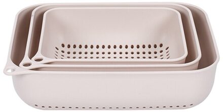 Set Van 3 Keuken Theepot En Colanders Plastic Plantaardige Zeef Mand Multifunctionele Keuken Organizer Afvoer Wastafel 02