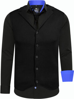 Set van 3 overhemden met vest en stropdas Zwart