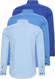 Set van 3 zakelijke overhemden Veelkleurig