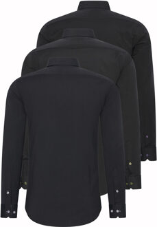 Set van 3 zakelijke overhemden Veelkleurig