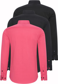 Set van 3 zakelijke overhemden Veelkleurig