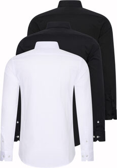 Set van 3 zakelijke overhemden Veelkleurig