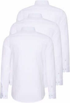 Set van 3 zakelijke overhemden Veelkleurig